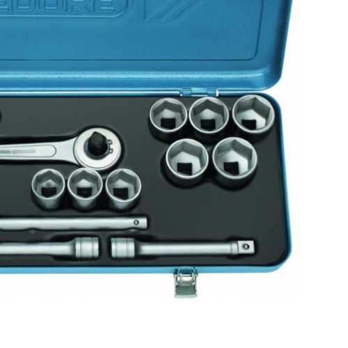 Jogo de soquete sextavado 1/4