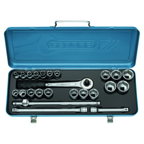 Jogo de soquete sextavado 1/4