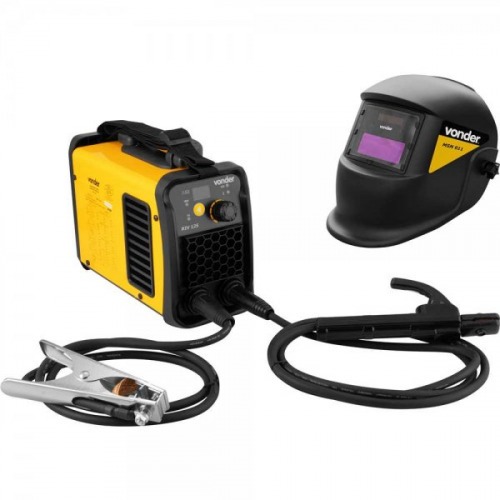 Inversora de solda 120A para eletrodo e tig com Máscara de auto escurecimento - IM 125 110V/220V Inversora de solda 120A para eletrodo e tig com Máscara de auto escurecimento - IM 125 110V/220V