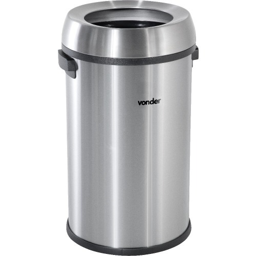 Lixeira redonda inox sem tampa 65 L