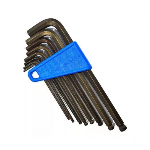 Jogo de chave allen longa abaulada 3/32 a 3/8