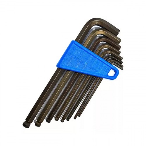 Jogo de chave allen longa abaulada 3/32 a 3/8