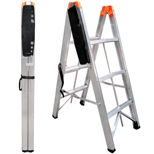 Escada Dobr�vel Palito de alum�nio 3 degraus - N24035753