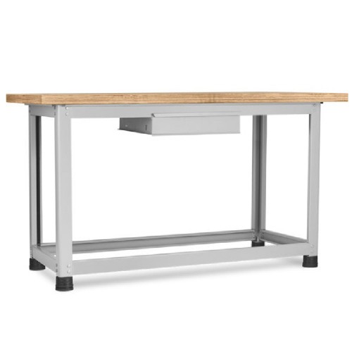 Bancada desmont�vel com 1 gaveta e tampo em compensado pinus envernizado - BM-A