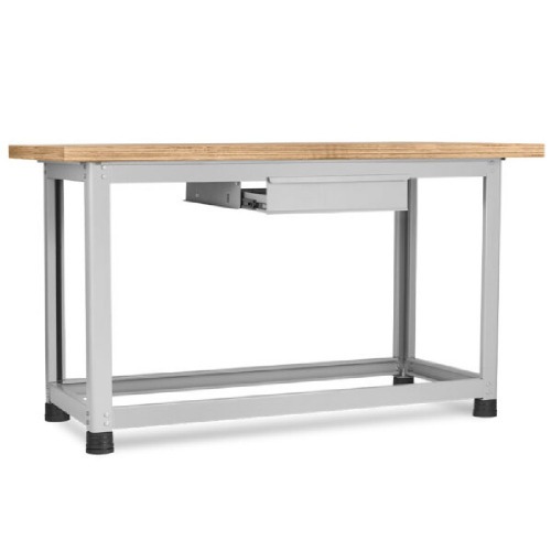 Bancada desmont�vel com 1 gaveta e tampo em compensado pinus envernizado - BM-A