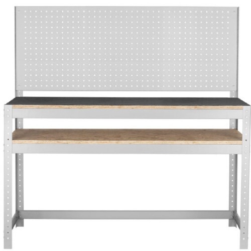 Bancada desmontável com 1 prateleira e painel perfurado - BM-U Bancada desmontável com 1 prateleira e painel perfurado - BM-U