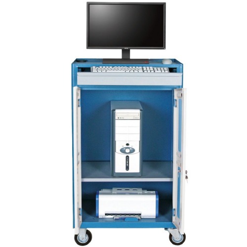 Rack móvel fechado com gaveta porta teclado - CR-45 Rack móvel fechado com gaveta porta teclado - CR-45