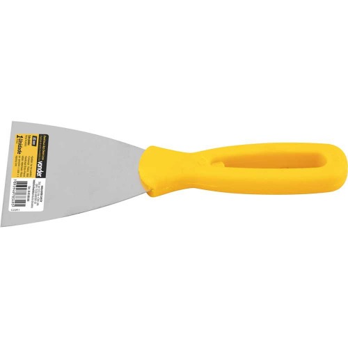 Esp�tula de a�o inox 80 mm com cabo de pl�stico