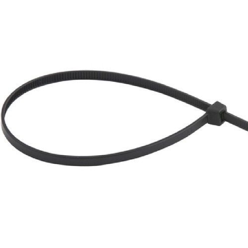 Abra�adeira de nylon preta 4,8 mm x  28 cm com 100 pe�as