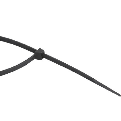 Abra�adeira de nylon preta 4,8 mm x  28 cm com 100 pe�as