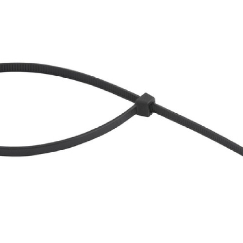 Abra�adeira de nylon preta 4,8 mm x  28 cm com 100 pe�as