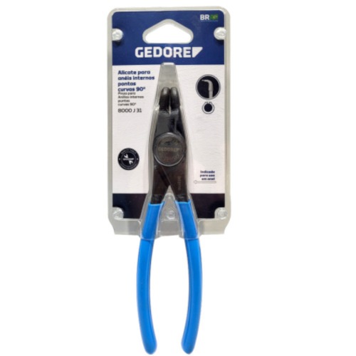 Alicate bico curvo para anéis internos aço cromo vanádio 9/16 Alicate bico curvo para anéis internos aço cromo vanádio 9/16