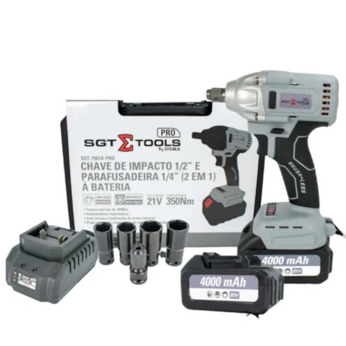 Chave de impacto a bateria 21V 4Ah 1/2 Chave de impacto a bateria 21V 4Ah 1/2