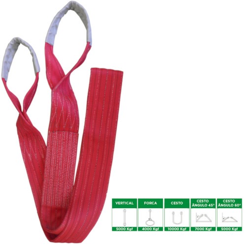 Cinta sling para elevação de carga 5T com 8 metros Cinta sling para elevação de carga 5T com 8 metros