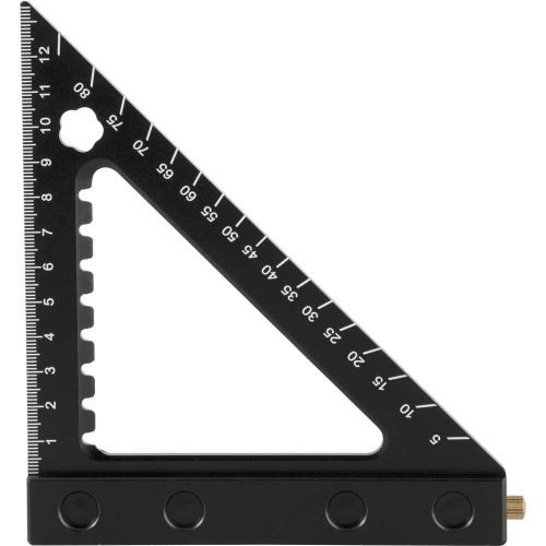 Esquadro triângular de alumínio para carpintaria 120 mm Esquadro triângular de alumínio para carpintaria 120 mm