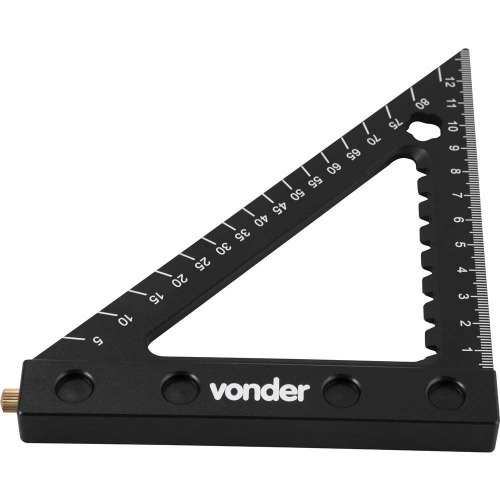 Esquadro triângular de alumínio para carpintaria 120 mm Esquadro triângular de alumínio para carpintaria 120 mm