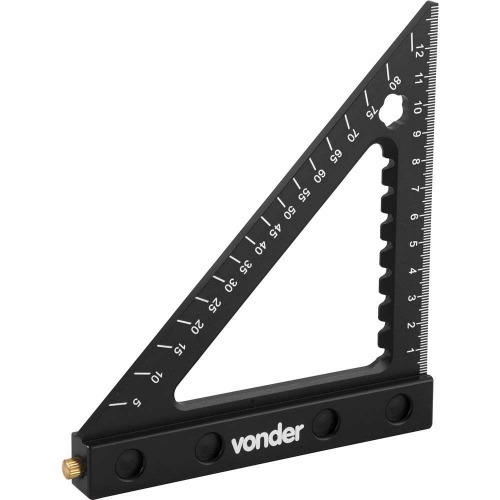 Esquadro triângular de alumínio para carpintaria 120 mm Esquadro triângular de alumínio para carpintaria 120 mm