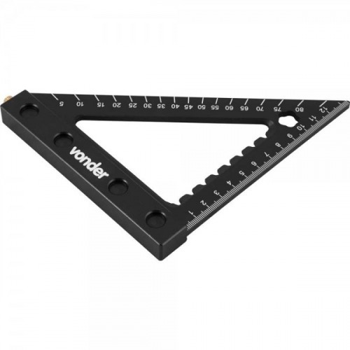Esquadro triângular de alumínio para carpintaria 120 mm Esquadro triângular de alumínio para carpintaria 120 mm
