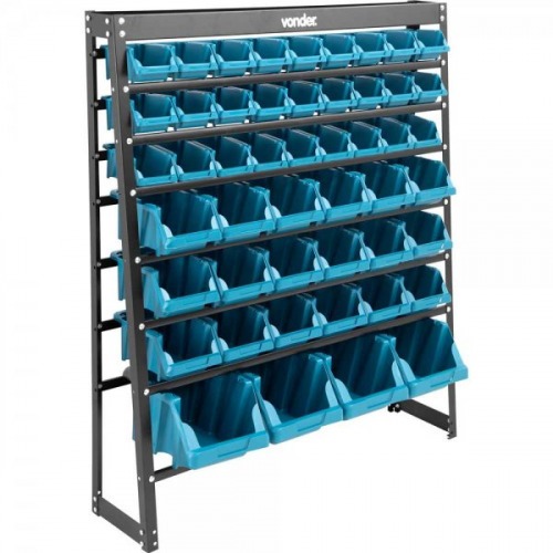 Estante met�lica com 49 gavetas azuis n�3 / n�5 / n�7