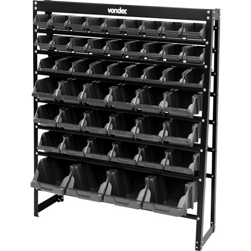 Estante met�lica com 49 gavetas pretas n�3 / n�5 / n�7