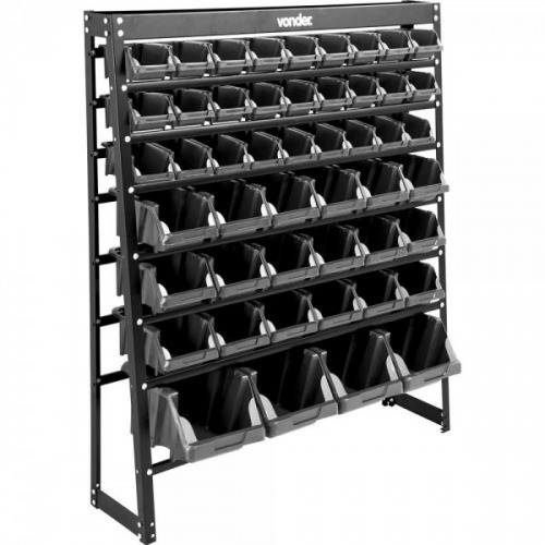 Estante met�lica com 49 gavetas pretas n�3 / n�5 / n�7