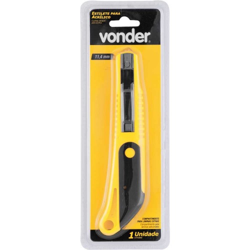 Estilete para acr�lico 11,4 mm com 2 l�minas tipo gancho