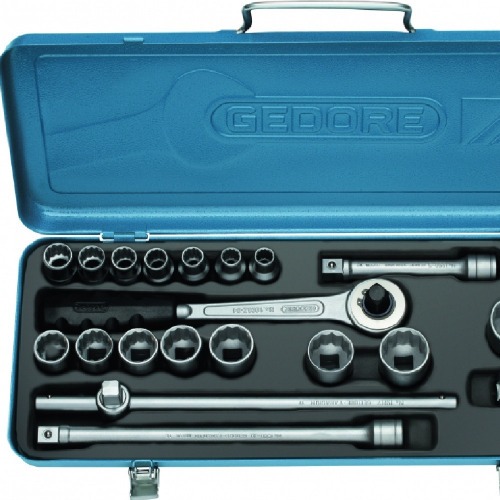 Jogo de soquetes estriados 12 a 32 mm encaixe 1/2 Jogo de soquetes estriados 12 a 32 mm encaixe 1/2