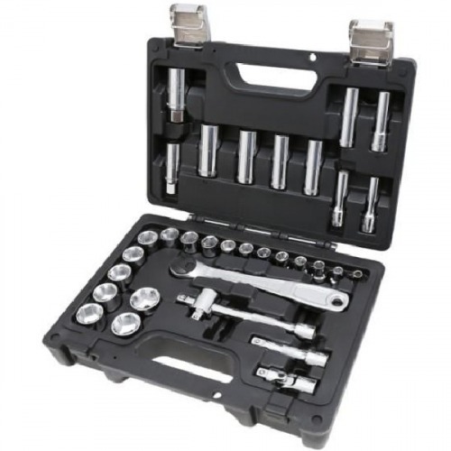 Jogo de soquete sextavado 6 a 24 mm encaixe 3/8
