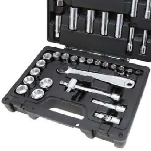 Jogo de soquete sextavado 6 a 24 mm encaixe 3/8