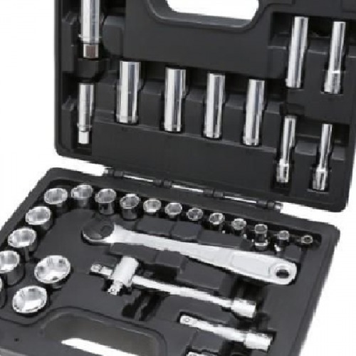 Jogo de soquete sextavado 6 a 24 mm encaixe 3/8