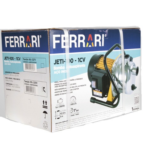 Motobomba perif�rica autoaspirante 1 hp - JETI-100  220V