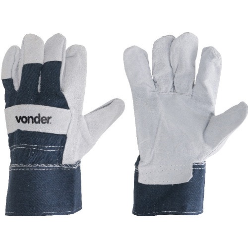 Luva mista de raspa e jeans