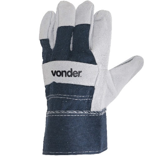 Luva mista de raspa e jeans