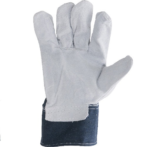 Luva mista de raspa e jeans