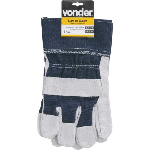 Luva mista de raspa e jeans