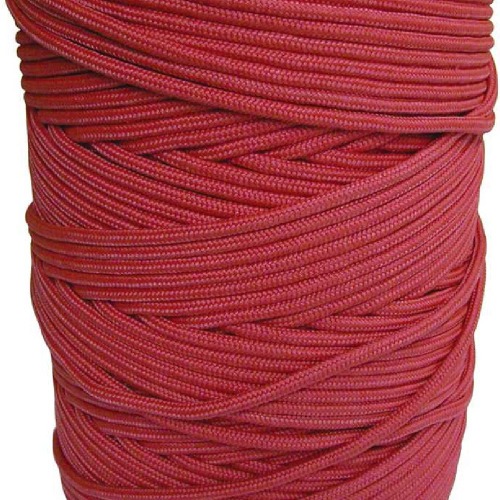 Corda multifilamento vermelha rolo 2 mm x 408m 