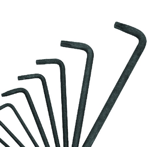 Jogo de chave hexalobular longa T-7 a T-40 com 9 pe�as - 43 TXL