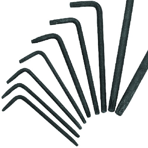 Jogo de chave hexalobular longa T-7 a T-40 com 9 pe�as - 43 TXL