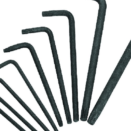 Jogo de chave hexalobular longa T-7 a T-40 com 9 pe�as - 43 TXL