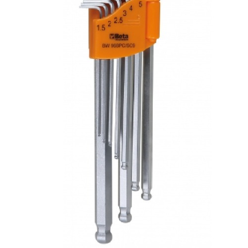 Jogo de chave allen abaulada 1,5 a 10 mm com 9 pe�as - 96BPC/SC9