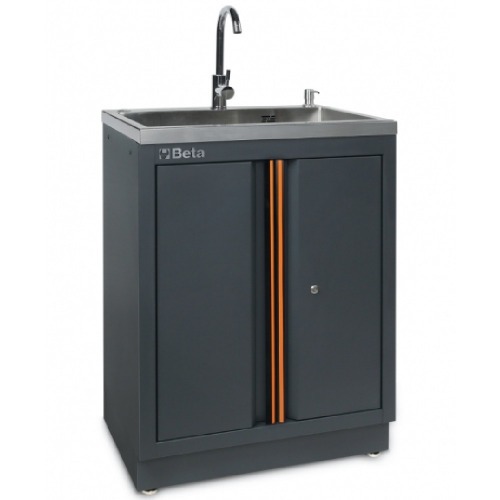 M�dulo para arm�rio modular 2 portas com fechadura e pia embutida - C45PRO 2.0