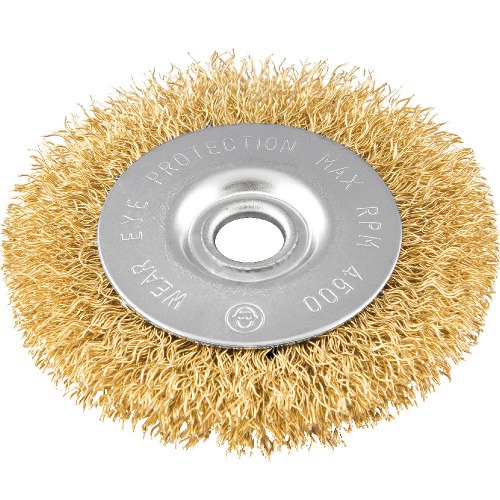 Escova de a�o circular ondulada 4 x 1/2 x 1/2