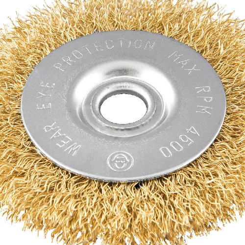 Escova de a�o circular ondulada 4 x 1/2 x 1/2