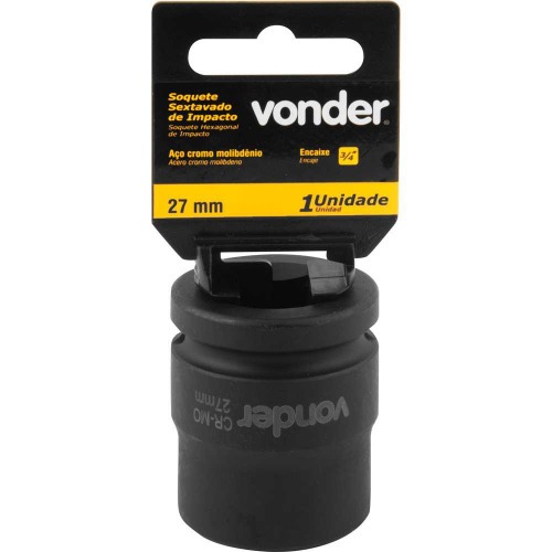 Soquete sextavado de impacto 27 mm encaixe 3/4