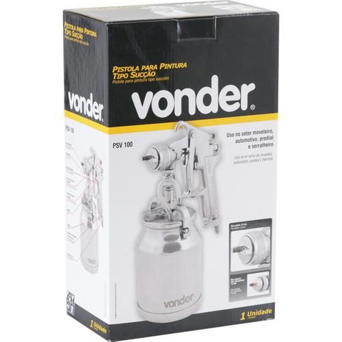 Pistola de pintura baixa produ��o caneca em alum�nio com bico de 1,8 mm - PSV 100