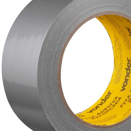 Fita adesiva refor�ada 50 mm x 25 m prata