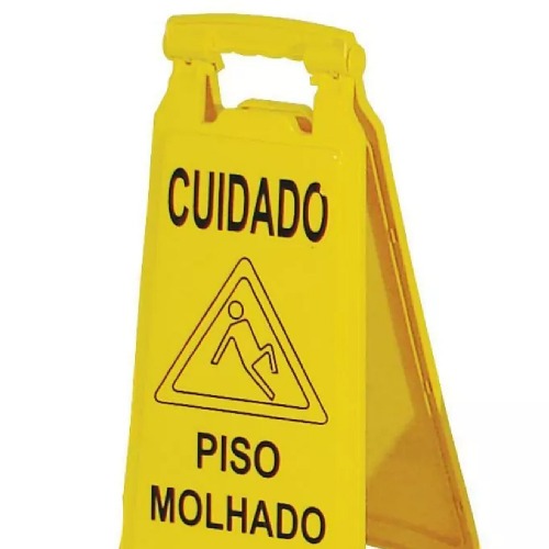 Cavalete de sinaliza��o piso escorregadio risco de queda 6 pe�as - MVPL2009
