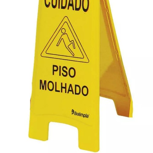Cavalete de sinaliza��o piso escorregadio risco de queda 6 pe�as - MVPL2009