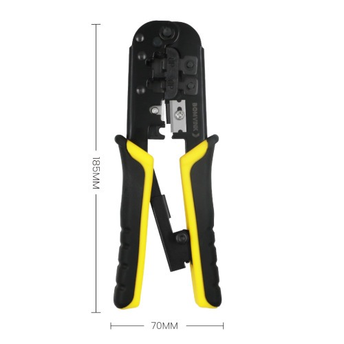 Alicate crimpador para terminais RJ11-12-45-8P6P - BOM-1713