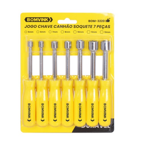 Chave canh�o 5 a 12 mm 7 pe�as - BOM-3220